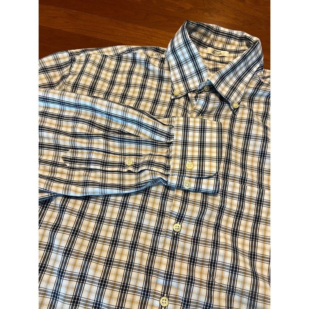 Peter Millar Mens Mens Medium Plaid Button Down Dress Shirt